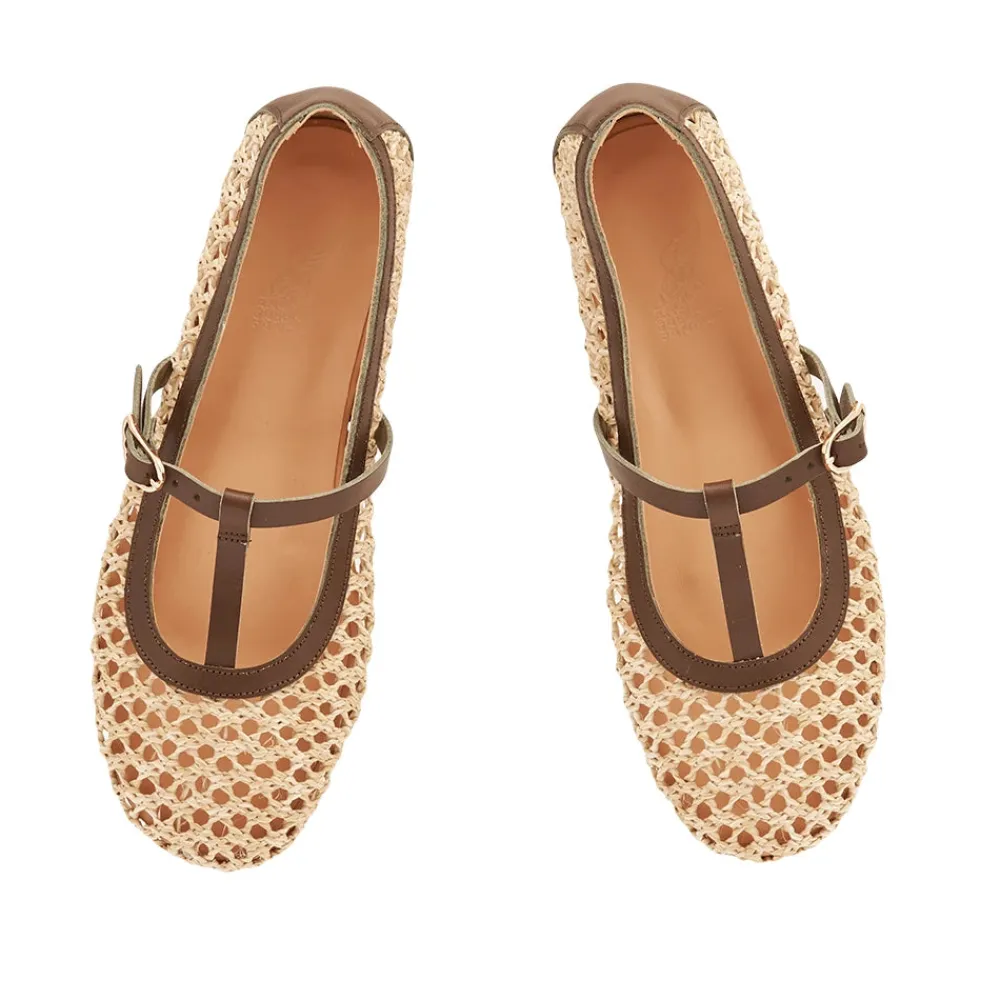 Hot Aerati ballet flat khaki natural Women Closed-Toe |Ballet Flats