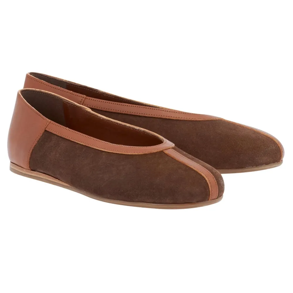 Sale Aeropi ballet flat brown cotto Women Closed-Toe |Ballet Flats
