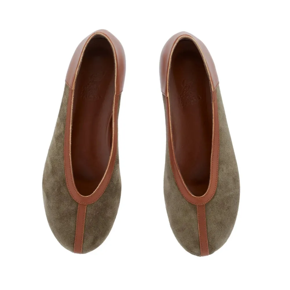Hot Aeropi ballet flat khaki t-moro Women Closed-Toe |Ballet Flats