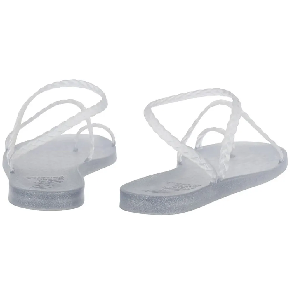 Clearance Eleftheria clear silver glitter Women Toe Ring |Slingbacks