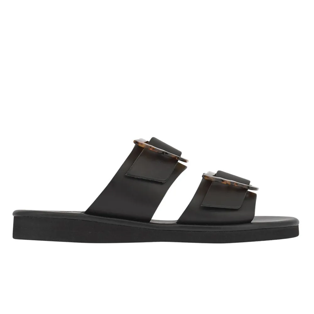 Iaso black tortoiseshell Women Slides |Comfort Soles