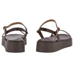 Hot Irida stitch brown off white Women Comfort Soles |Slingbacks
