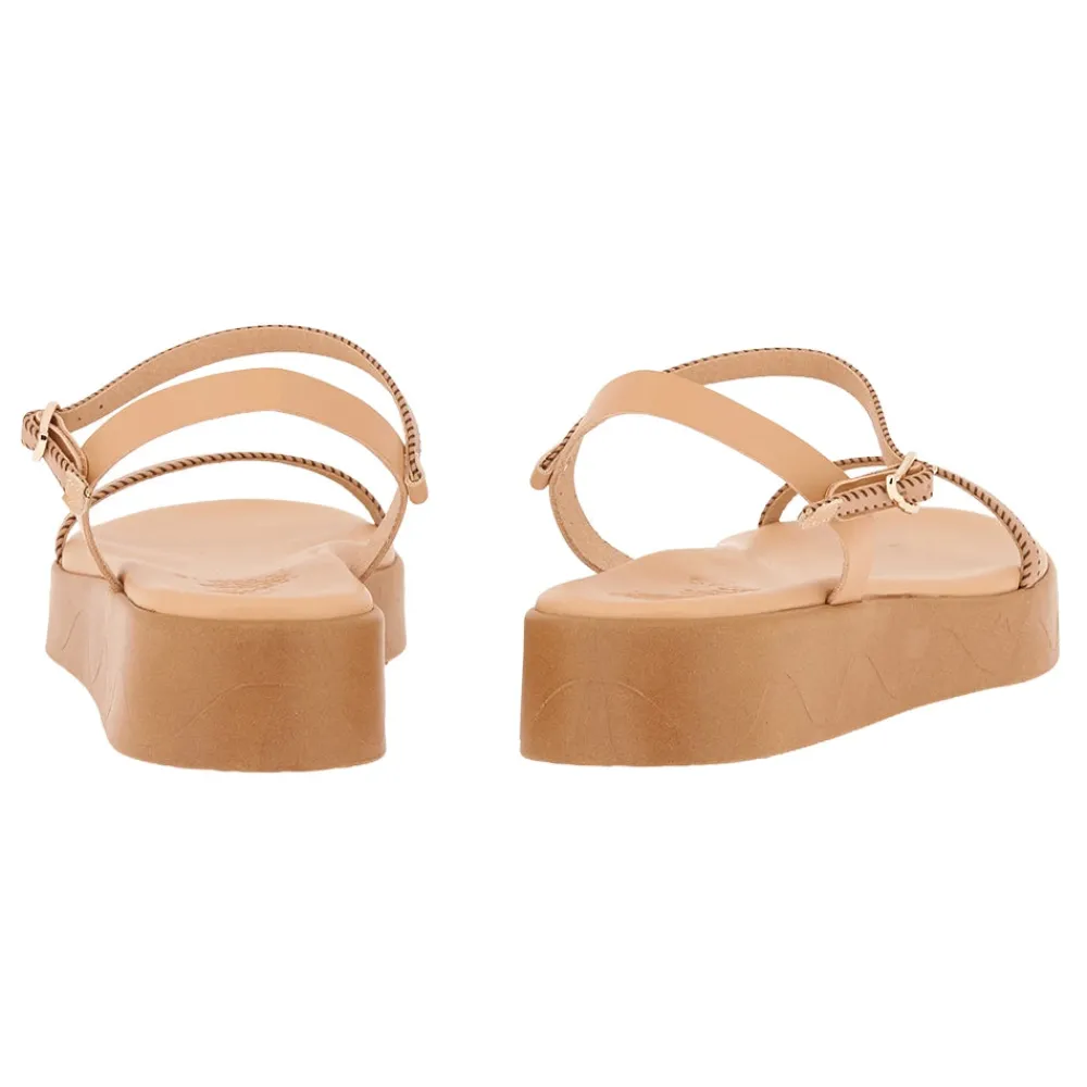 Irida stitch natural brown Women Comfort Soles |Slingbacks