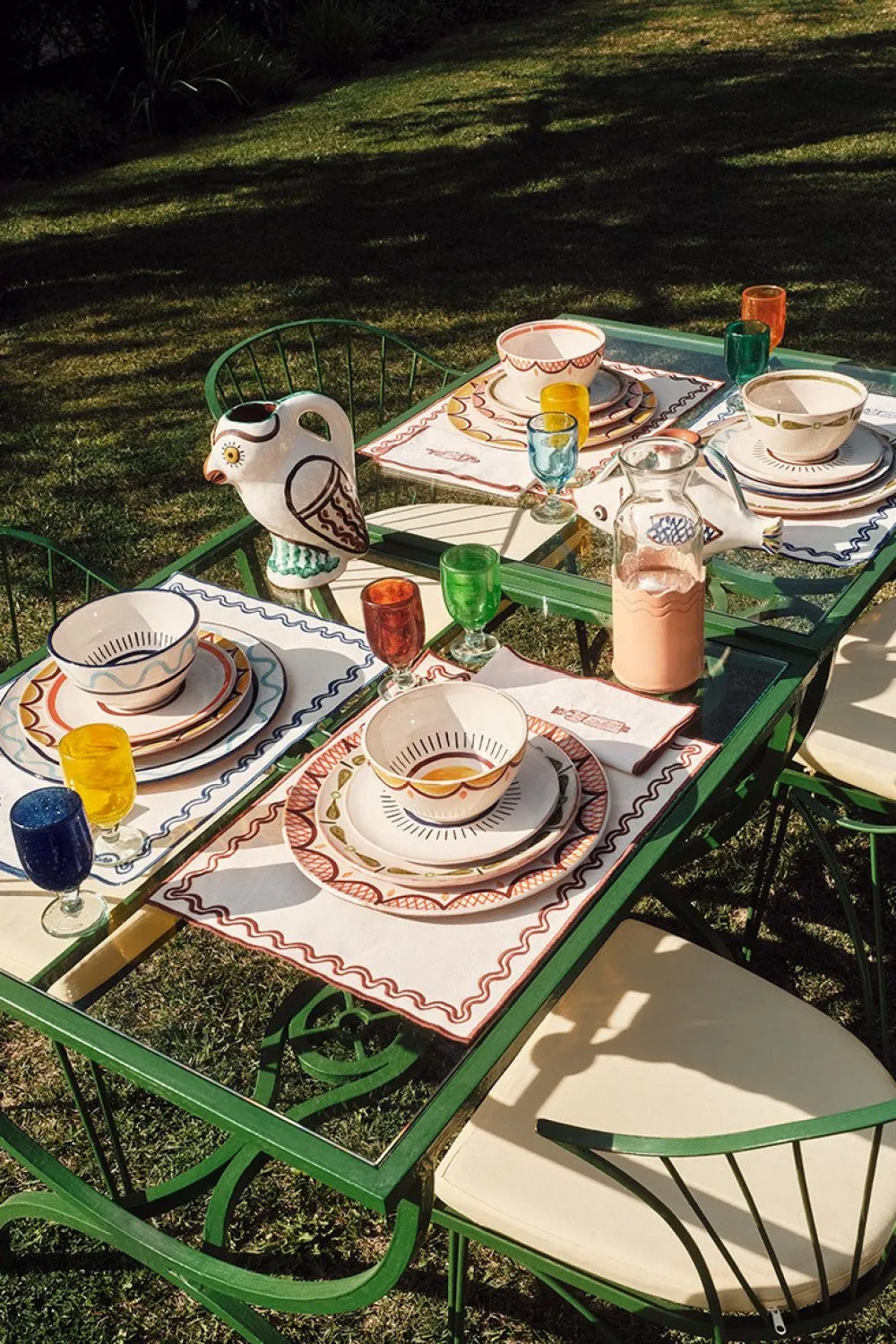 Outlet Set of 2 placemats ecru maroon Homeware