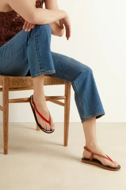 Outlet Zoi pink tan Women Thong-Strap |Slingback