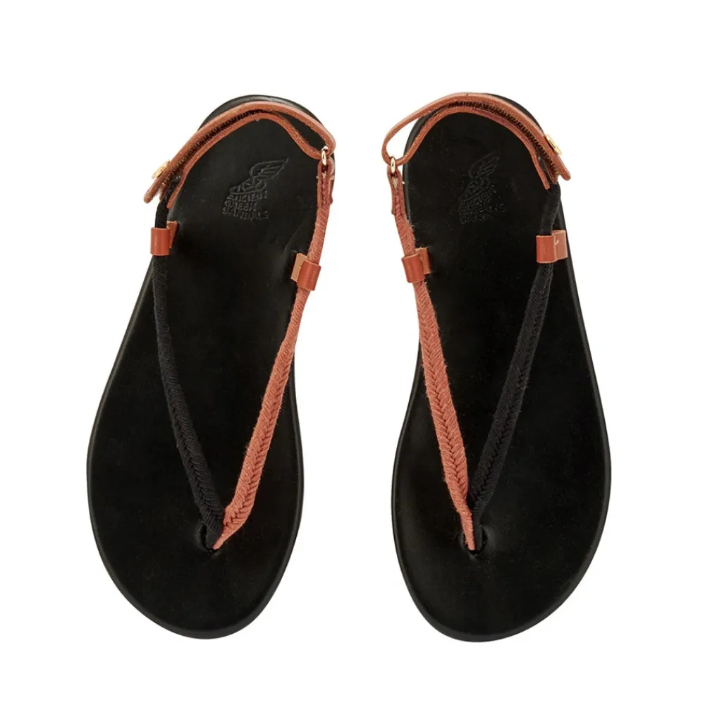 Clearance Zoi rope black tan Women Comfort Soles |Slingbacks